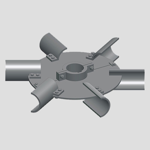 半圆弧可拆圆盘涡轮式