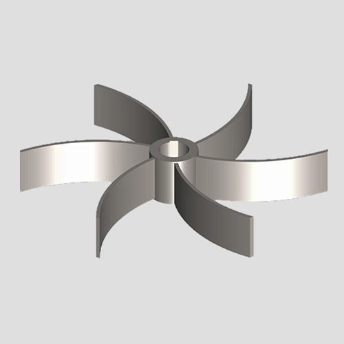 六弯叶开启涡轮式