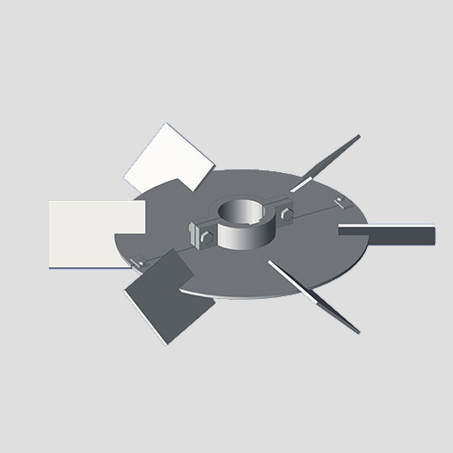 斜叶可拆圆盘涡轮式